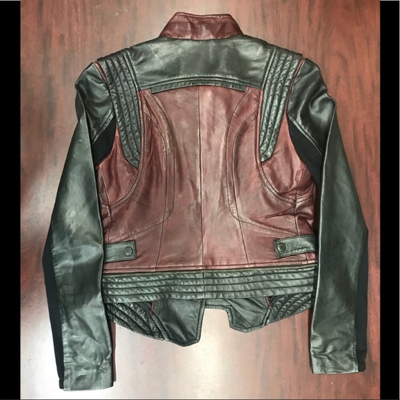 Members only  leather jacket bureaux/Black,NWT - Picture 2 of 8